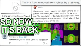 Roblox DELETED a ugc hat... then brought it back