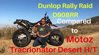 Live! Dunlop Rally Raid 908RR vs. Motoz Desert H/T  | Big Bike ADV Dual Sport Tires