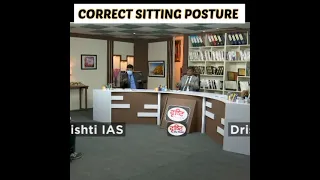 Correct Sitting Posture for any Interview👍#shorts #dristhiias  #upse