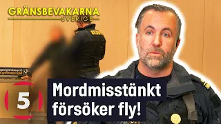 Gränspolisen stoppar mordmisstänkt man från att fly utomlands | Gränsbevakarna Sverige | Kanal 5