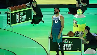 Karl Anthony Towns 3 Point Contest Round 1 Full Highlights | Feb 17 | 2024 NBA 3-Point Contest