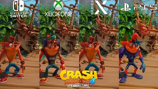 Crash Bandicoot 4: It's About Time Switch vs. Xbox One vs. Series X vs. PS5 Direct Comparison