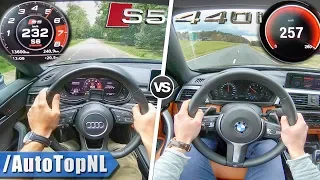 BMW 440i Gran Coupe xDrive vs Audi S5 Sportback Quattro ACCELERATION SOUND & POV by AutoTopNL