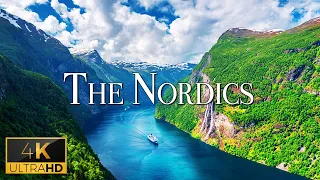 FLYING OVER THE NORDICS (4K UHD) - Soothing Music With Stunning Beautiful Nature Film For Relaxation