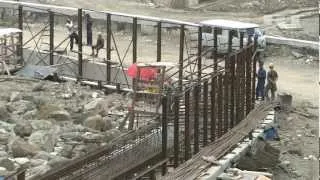 Views of Olympic bobsleigh track under construction in Sochi