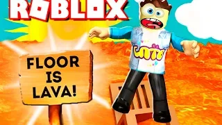 ПОЛ ЭТО ЛАВА! Безумный челлендж в Роблокс Убегаю от лавы мульт герой Roblox The Floor Is LAVA #СПТВ