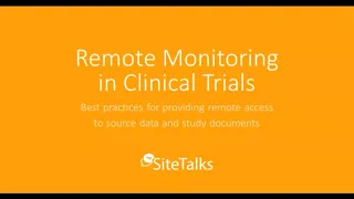 Remote Monitoring in Clinical Trials - SiteTalks Webcast