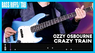 Ozzy Osbourne - Crazy Train 【 BASS RIFFS | TABS 】