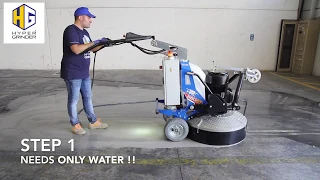 How to polish concrete floors in 3 steps - [fast video]