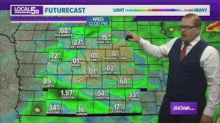 Streaky rain, stronger storms Tuesday evening