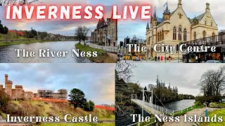 INVERNESS, Scotland.2023. Exploring the Capital of Scottish Highlands Live.  Best Place to walk