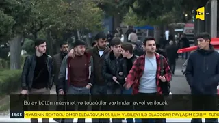 Bu ay müavinət və təqaüdlər vaxtından əvvəl veriləcək