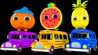 Funky Fruits Baby Sensory * Wheels On The Bus - Summer Collection * Fun Animation and Upbeat Music!