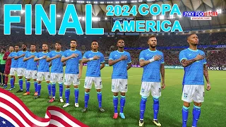 PES - Brazil vs Argentina Final - Copa America 2024 - Full Match All Goals - eFootball Gameplay PC