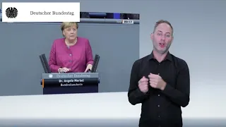 Gebärdensprachvideo: Merkel-Appell in der Generaldebatte - "Halten Sie sich an die Regeln!"