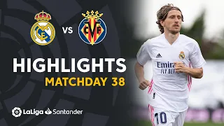 Highlights Real Madrid vs Villarreal CF (2-1)