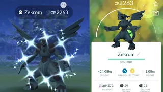 WE CAUGHT SHINY ZEKROM! HOW TO CATCH SHINY ZEKROM IN POKEMON GO!