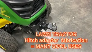 Ride on mower Lawn Tractor front hitch fabrication