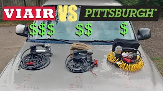 Viair 88P & 87P Vs. Pittsburgh Portable 12 Volt Air Compressors Comparison