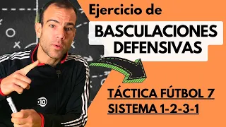 Fútbol 7 Táctica | 🚀3 Tareas para trabajar las BASCULACIONES DEFENSIVAS | Sistema (1-2-3-1)