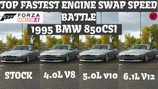 Forza Horizon 4 BMW 850CSI All Engine Swap Top Speed Battle - FH4 Update 29