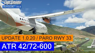 ATR 42/72 (Update 1.0.20) - Paro Rwy 33 Approach  ★ MSFS 2020