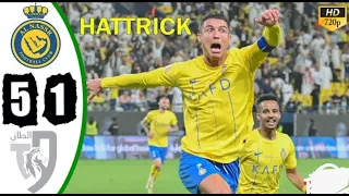 Al Nassr vs Al Taee 5-1 Ronaldo Hattrick 💥Highlights & All Goals 2024