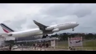 Air Chance - Airbus A340 d'Air France tentant d'atterrir à St. Martin Pendant l'ouragan Isaac