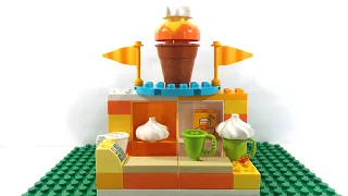 How To Build LEGO MOC: Duplo Ice Cream Parlor Design by @ColieBrix