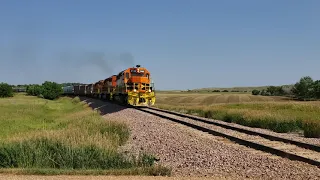RCP&E Rapid Train eastbound near St. Onge, South Dakota July 15 2021