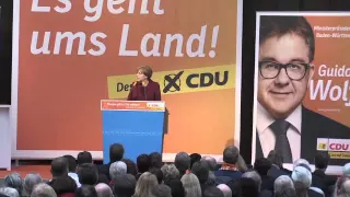 Kanzlerin Angela Merkel hält Rede in Haigerloch