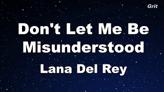 Don't Let Me Be Misunderstood - Lana Del Rey Karaoke【No Guide Melody】