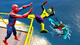 GTA 5 Epic Ragdolls | Spiderman and Super Heroes Jumps/Fails Episode-19(Euphoria Physics)