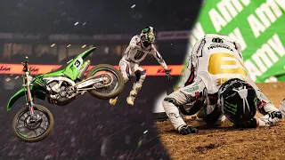 Romain Febvre horrible crash Supercross Paris 2021