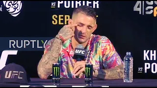 Dustin poirier crying after loosing to khabib