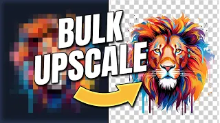 FAST WAY to Upscale & Remove Background in BULK (Ai Image MyDesigns Tutorial)