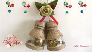 DIY: Christmas Bells Out Of Waste Plastic Bottles / Christmas Decoration Idea | Priti Sharma