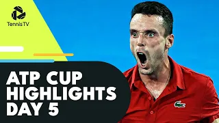 Hurkacz & Schwartzman Battle; Tsitsipas, Ruud, Bautista Agut Play | ATP Cup 2022 Day 5 Highlights