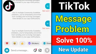 TikTok Message Problem Solve 2024 | Tiktok Message Not Sending & Receiving Problem Solve (New 2024)