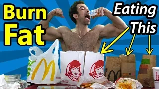 Full Day of Eating FAST FOOD to Lose Weight - Eating junk food Diet Hacks for weight loss IIFYM