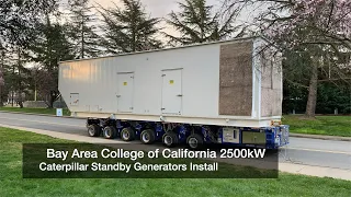 2.5 MW Caterpillar Generator Installation for Bay Area College