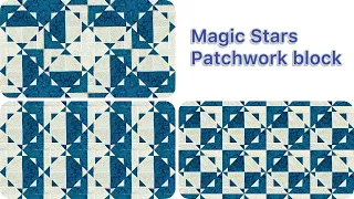 Easy Patchwork Block For Beginners Magic Stars Patchwork Quilt Patterns Patchwork Ideas to Make