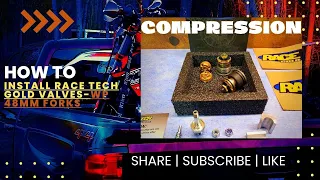 HOW TO INSTALL RACETECH GOLD VALVES ON WP XPLOR 48 FORKS [2019 KTM 300 XC-W 6DAYS] [COMPRESSION]