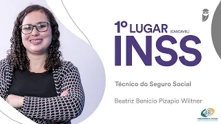 INSS: Beatriz Benicio Pizapio Wiltner, aprovada em 1° lugar para Técnico do Seguro Social - Cascavel