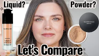 NEW Bare Minerals Original Liquid Foundation vs Original Powder Foundation video! WHICH IS BETTER?