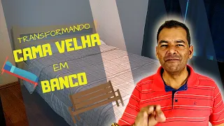 Como transformar cama velha em banco de jardim!