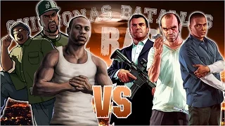 GTA 5 vs GTA San Andreas. Chingonas Batallas de Rap de Titanes | Zoiket ft. Raplion, Ykato & Darck