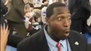 Security Guard Has The Funniest Reaction To Villanova's Game Winning Buzzer Beater