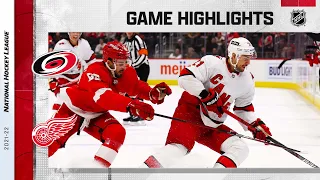 Hurricanes @ Red Wings 3/1 | NHL Highlights 2022