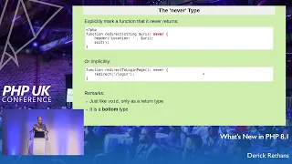 What's New in PHP 8.1 - Derick Rethans - PHP UK 2022